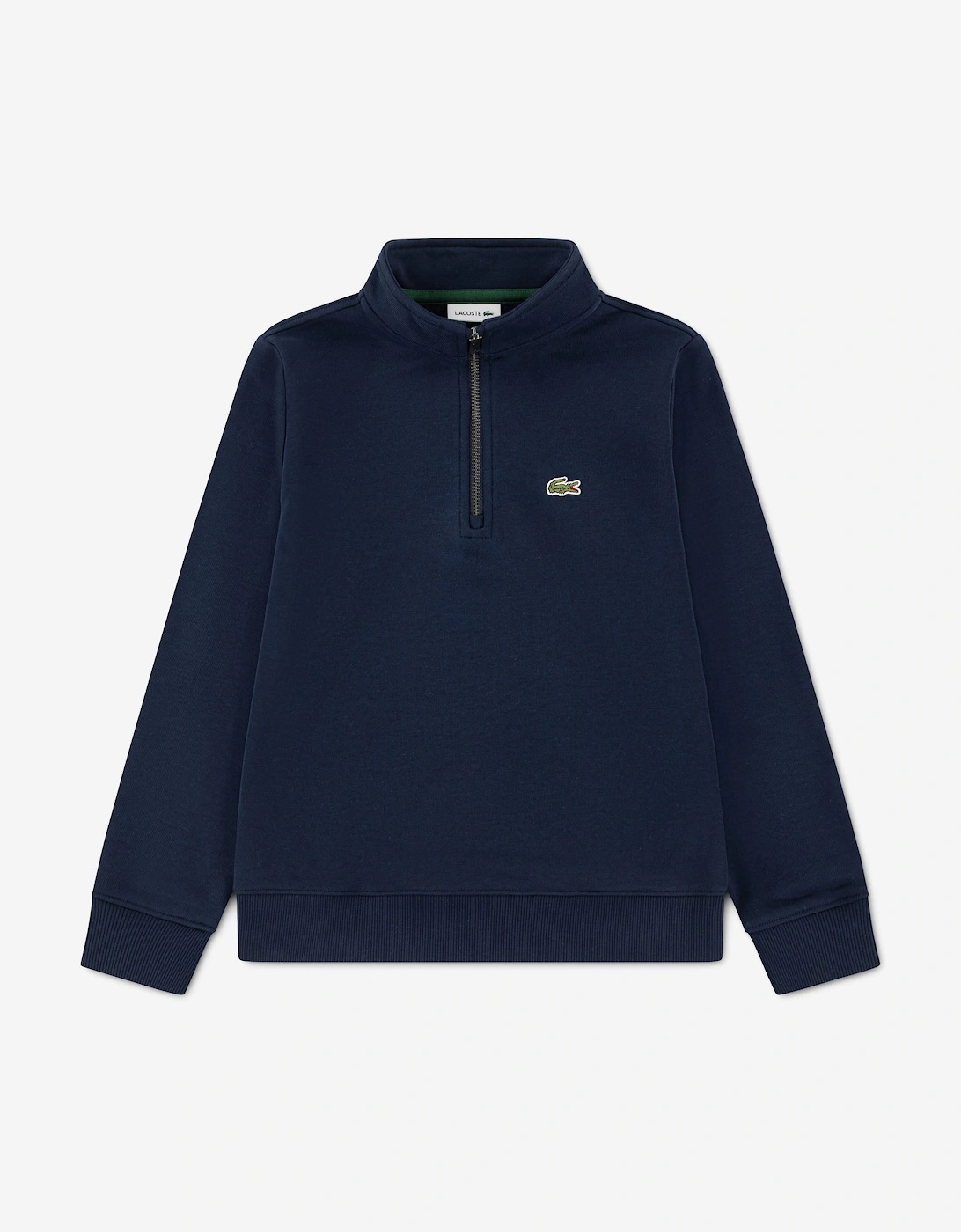 Lacoste Boys Core Fleece 1/2 Zip Sweatshirt in Navy