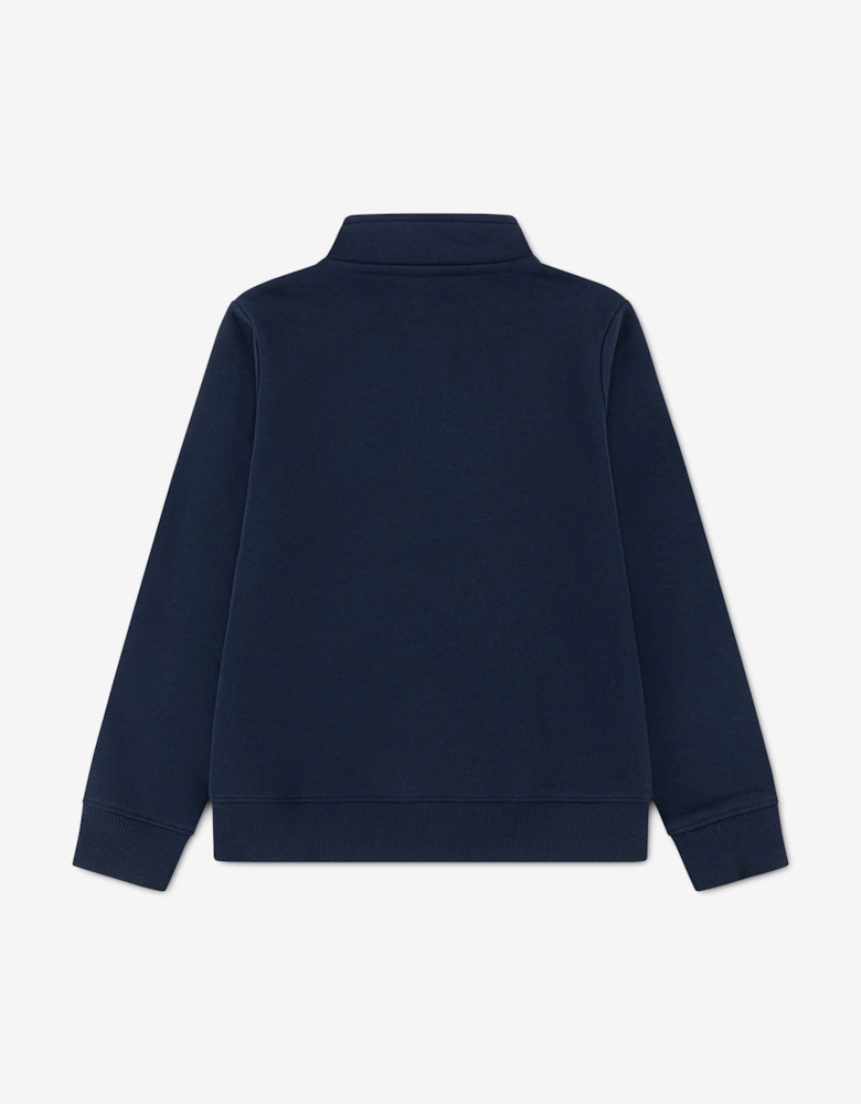 Lacoste Boys Core Fleece 1/2 Zip Sweatshirt in Navy