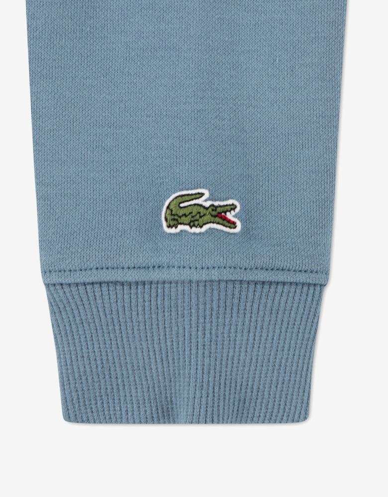 Lacoste Boys Chenille Patch Hoodie in Blue