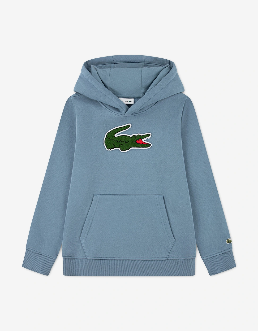 Lacoste Boy's Lacoste Boys Chenille Patch Hoodie in Blue