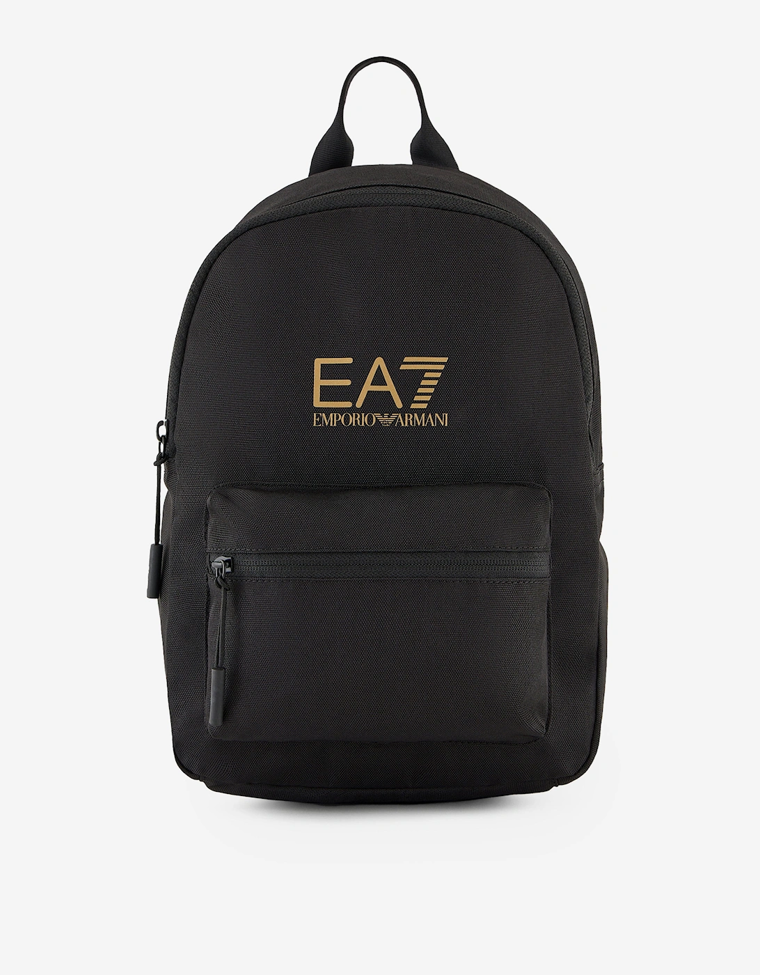 EA7 Emporio Armani Kids Gold Logo Backpack in Black (33cm)