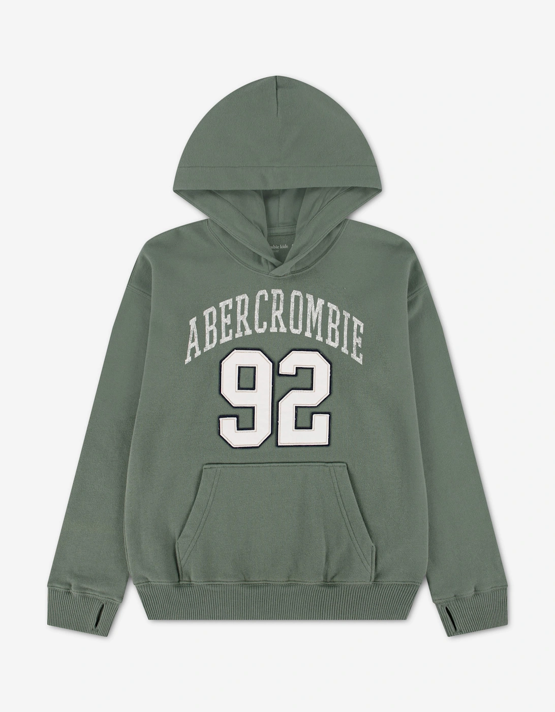 Abercrombie & Fitch Boy's Abercrombie & Fitch Boys Logo Fleece Hoodie in Green