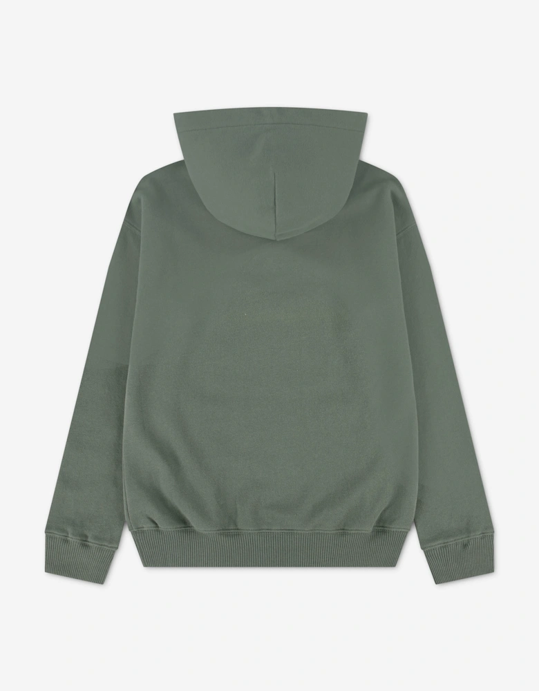 Abercrombie & Fitch Boys Logo Fleece Hoodie in Green