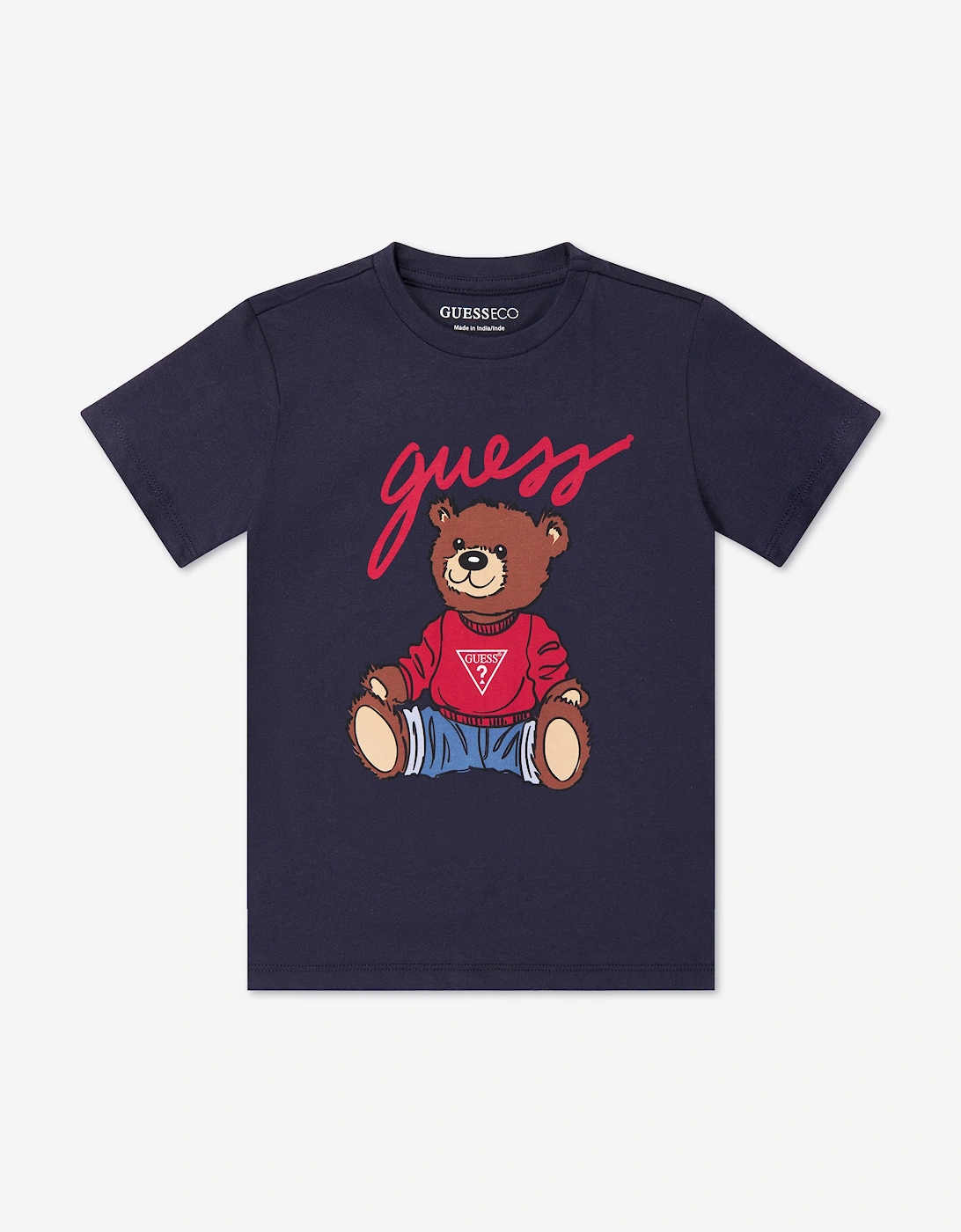 Guess Boy's Guess Kids Teddy Bear T-Shirt in Navy - Blue