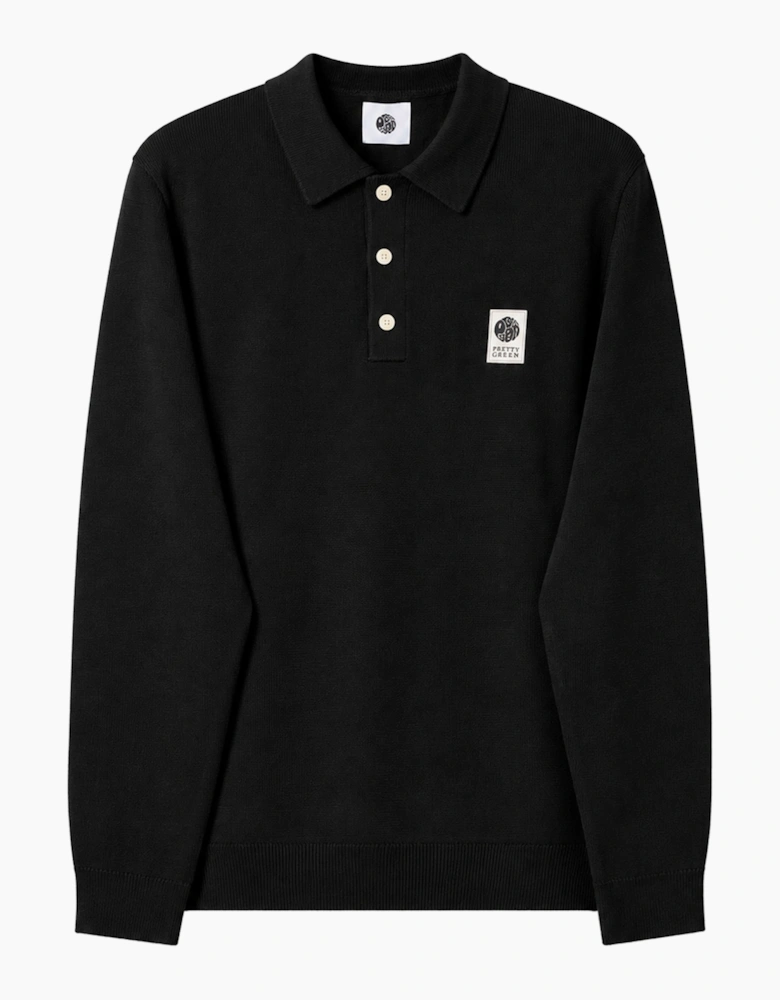 Pretty Green Merino Blend Polo BLACK