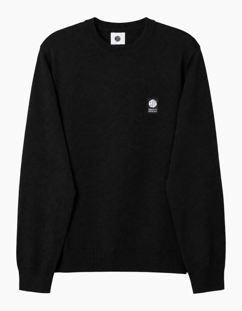 Pretty Green Merino Blend Crew Neck Jumper BLACK
