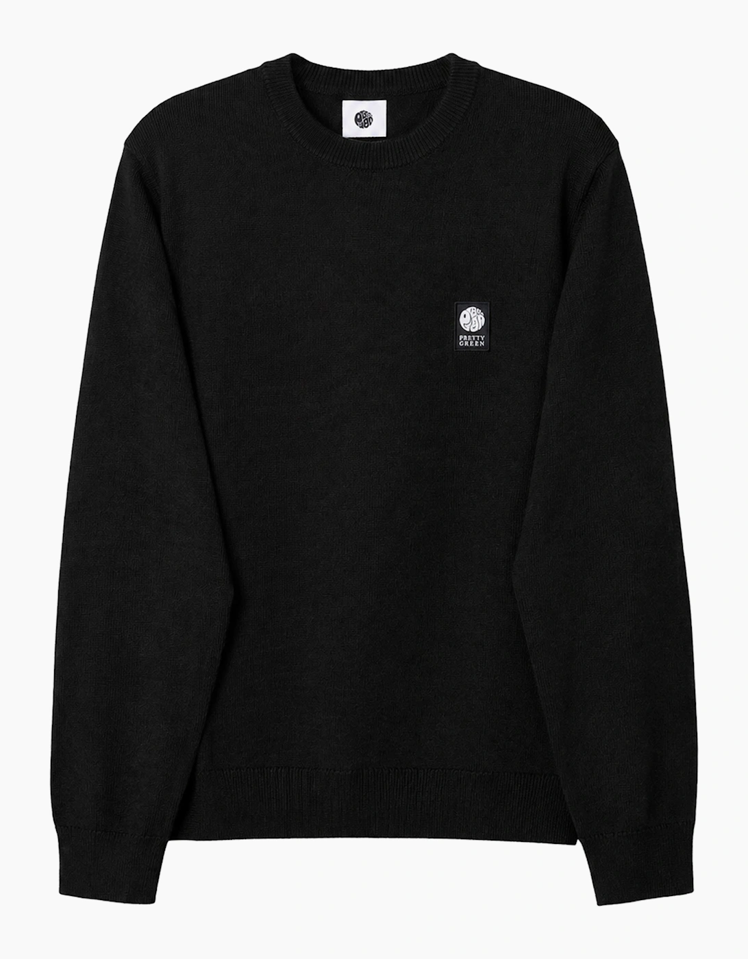Pretty Green Men's Pretty Green Merino Blend Crew Neck Jumper BLACK