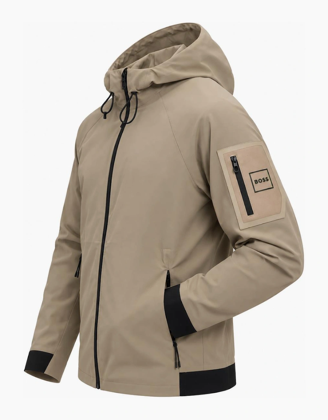 BOSS Terrace Soft Shell Jacket Light Pastel Khaki Green