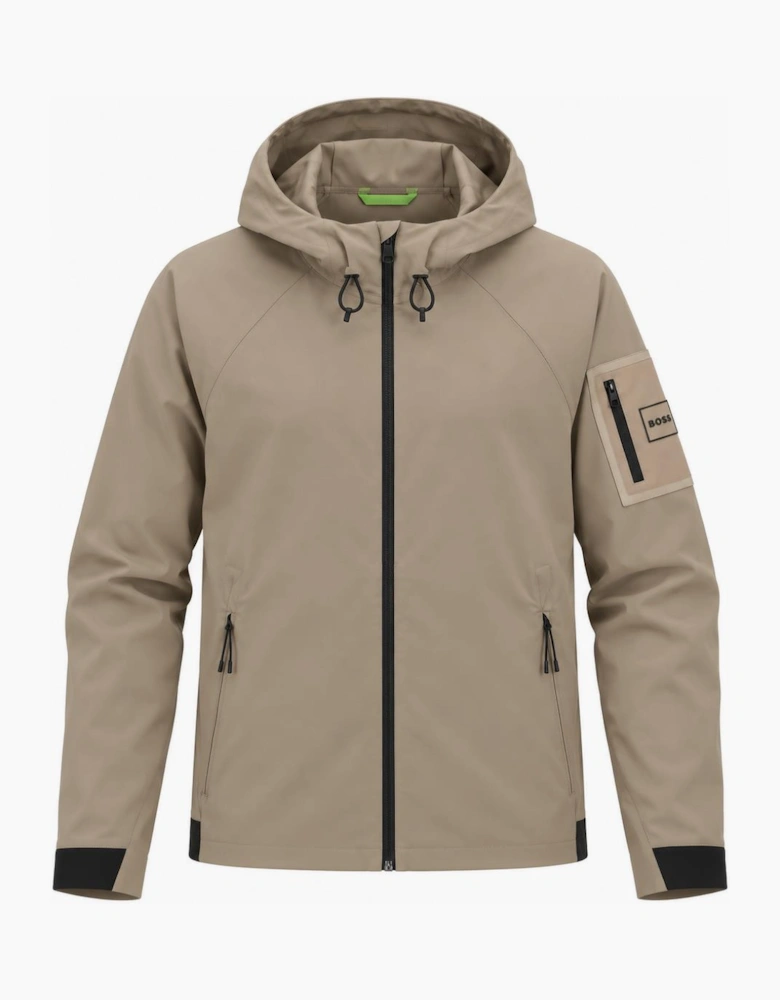 BOSS Terrace Soft Shell Jacket Light Pastel Khaki Green