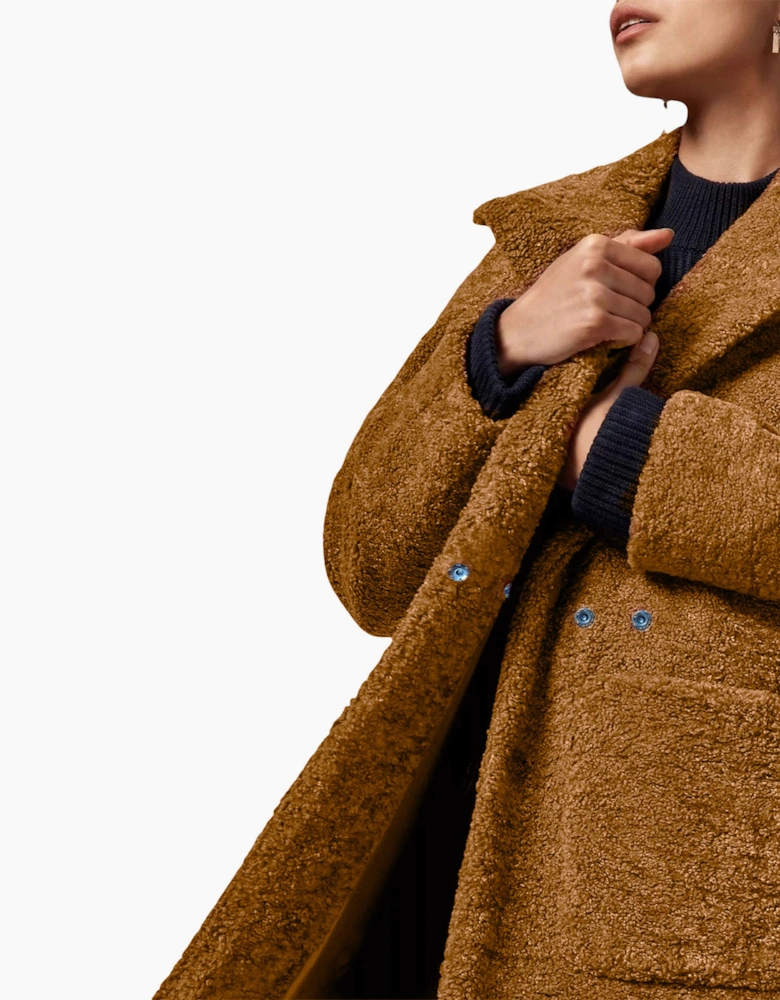 EX M&S Womens Overcoat Long Double Breasted Coat