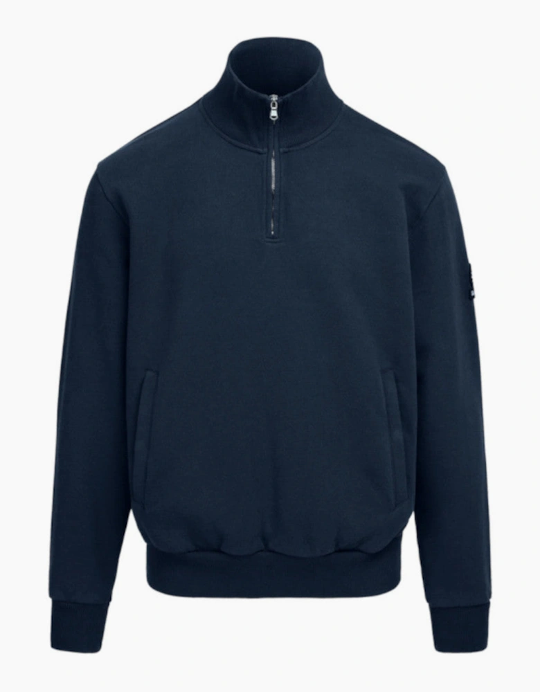 Sandbanks Quarter Zip Sweatshirt Navy