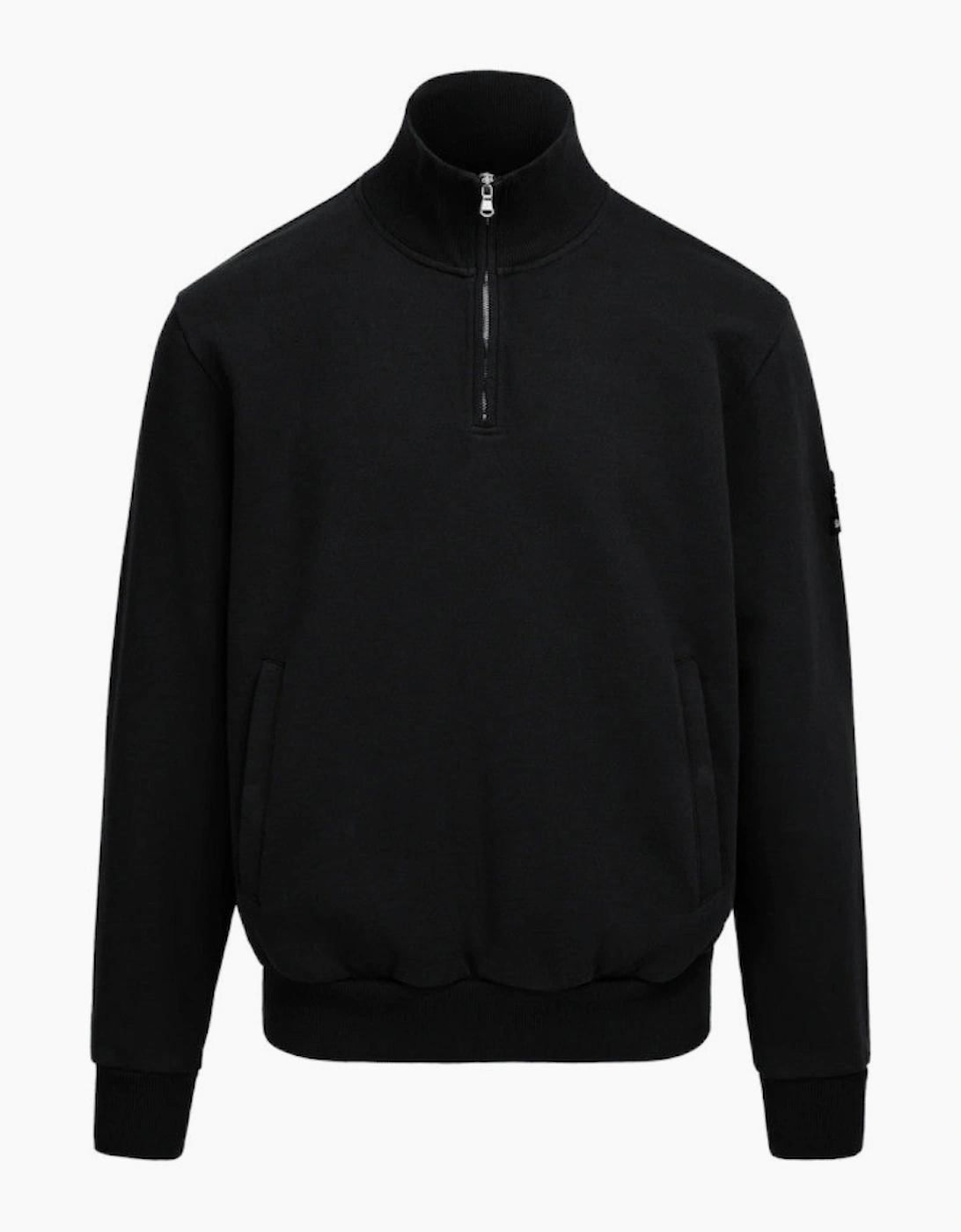 Sandbanks Quarter Zip Sweatshirt Black