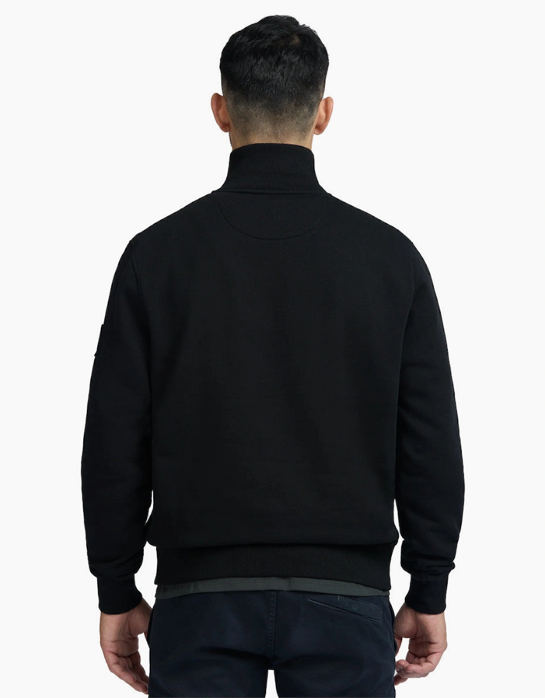 Sandbanks Quarter Zip Sweatshirt Black