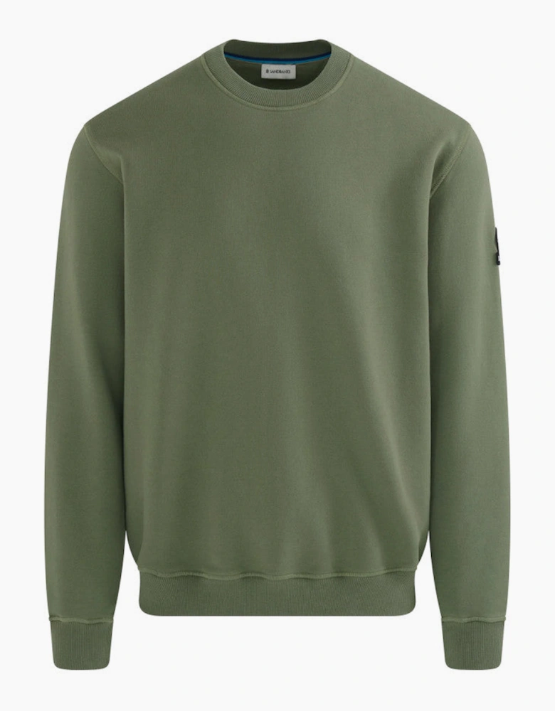 Sandbanks Badge Logo Sweatshirt Olive
