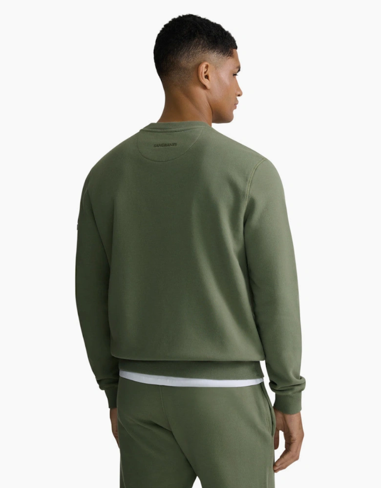 Sandbanks Badge Logo Sweatshirt Olive