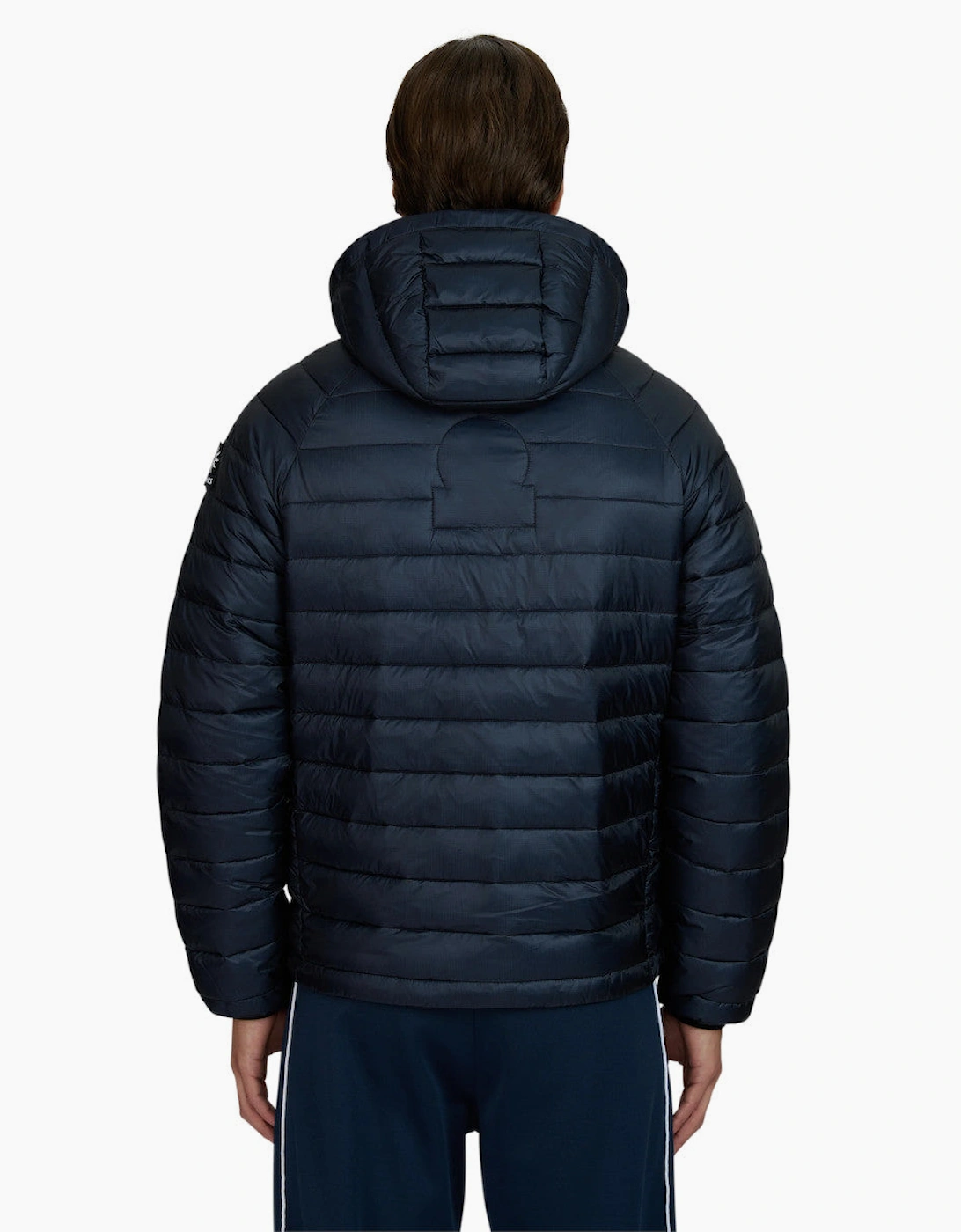 Sandbanks Raglan Hooded Micro Puffer A1-26 Navy