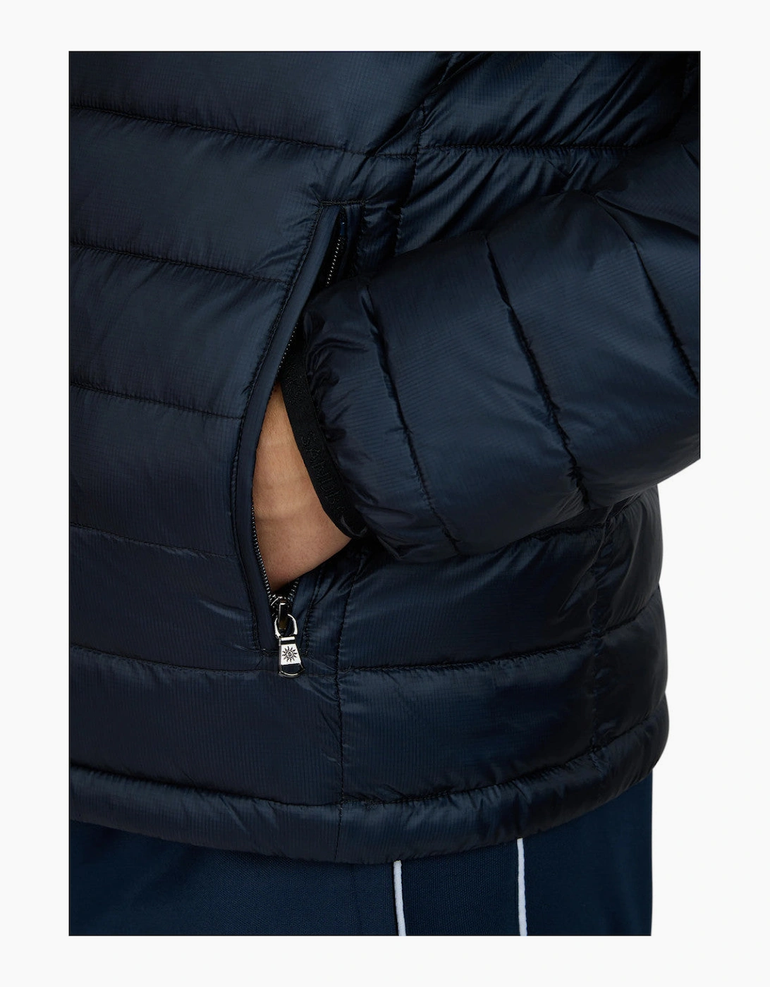 Sandbanks Raglan Hooded Micro Puffer A1-26 Navy