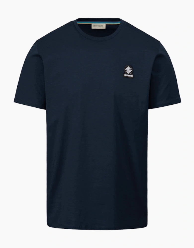 Sandbanks Mercerized Badge T-Shirt A1-26 Navy