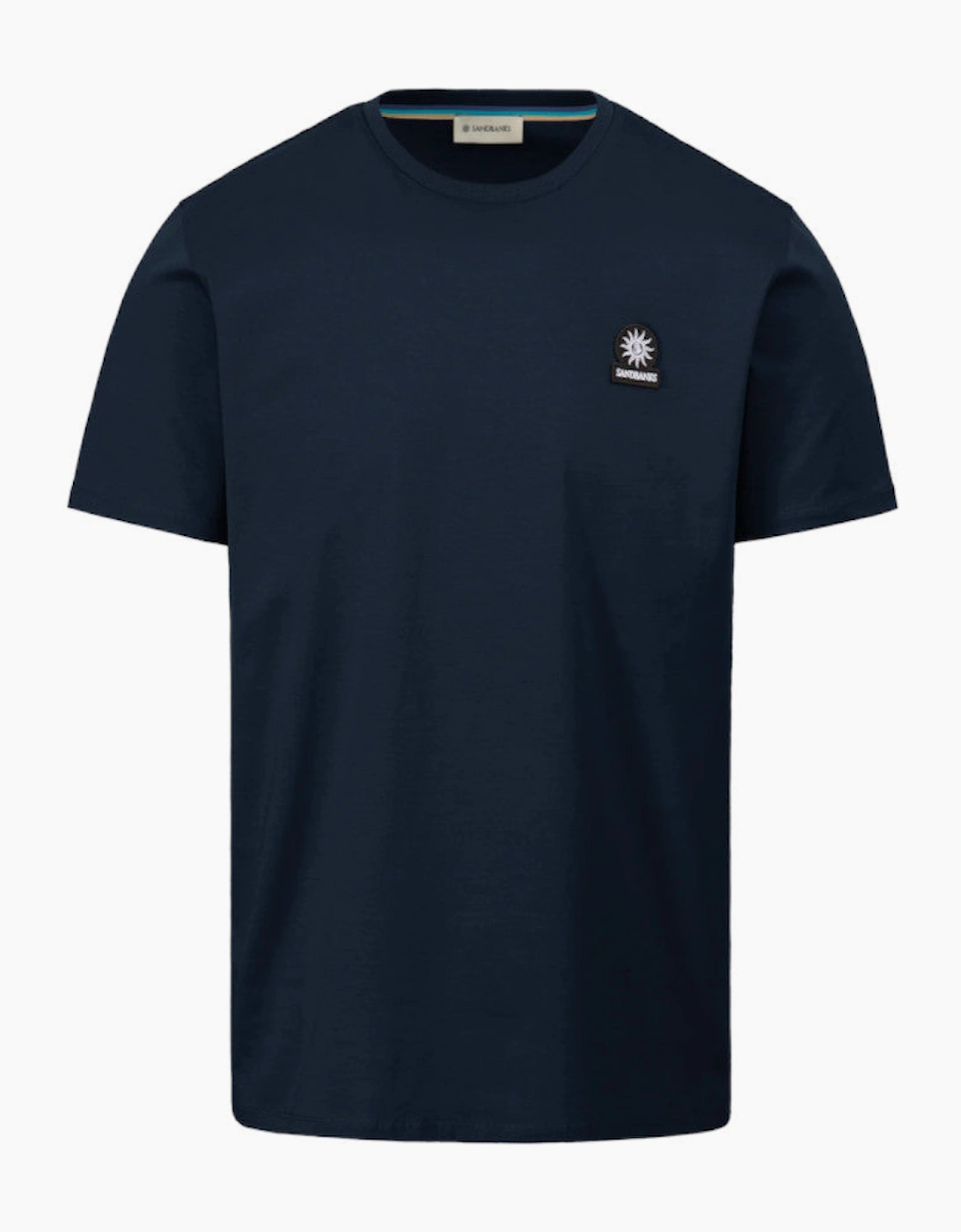 Sandbanks Mercerized Badge T-Shirt A1-26 Navy