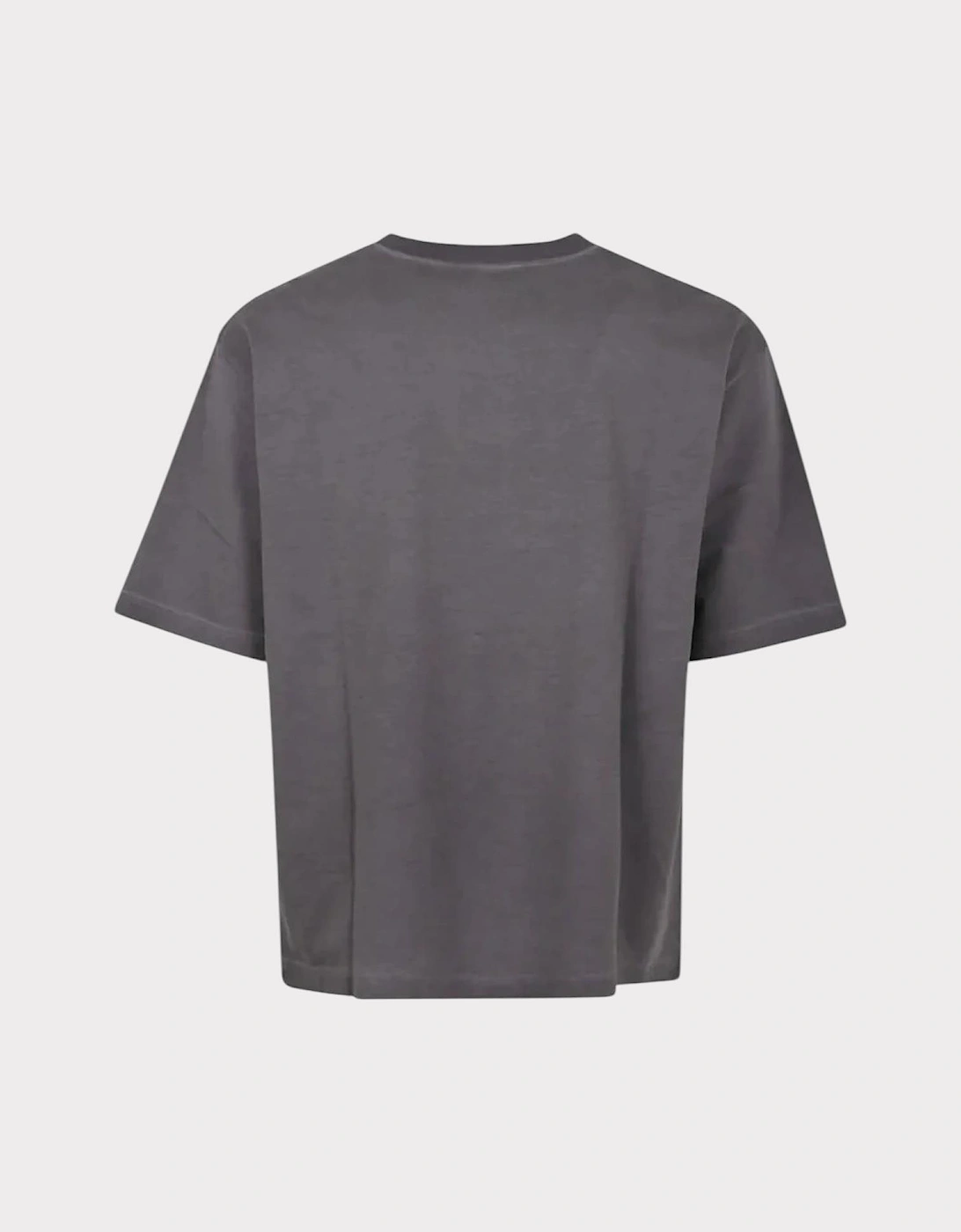 Loose Fit Fade Cartoon Logo Grey T-Shirt