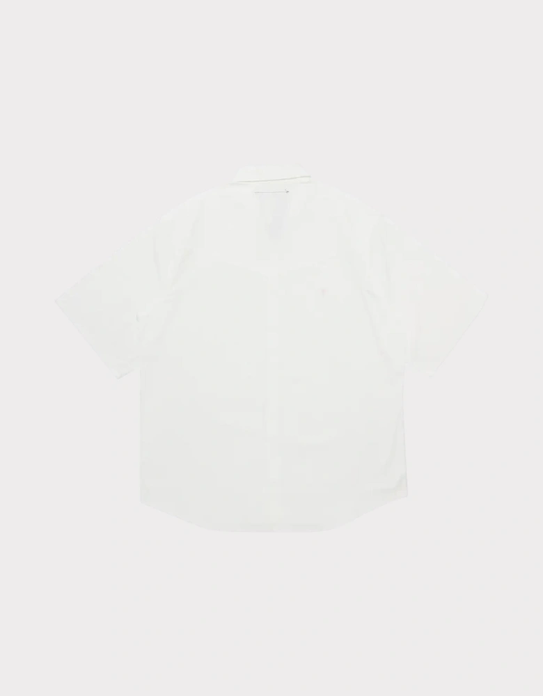 Short-Sleeve Button Up Shirt White