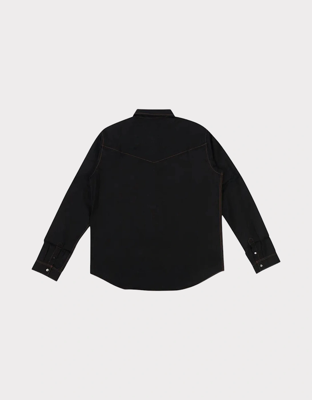 Long-Sleeve Shirt Button Black