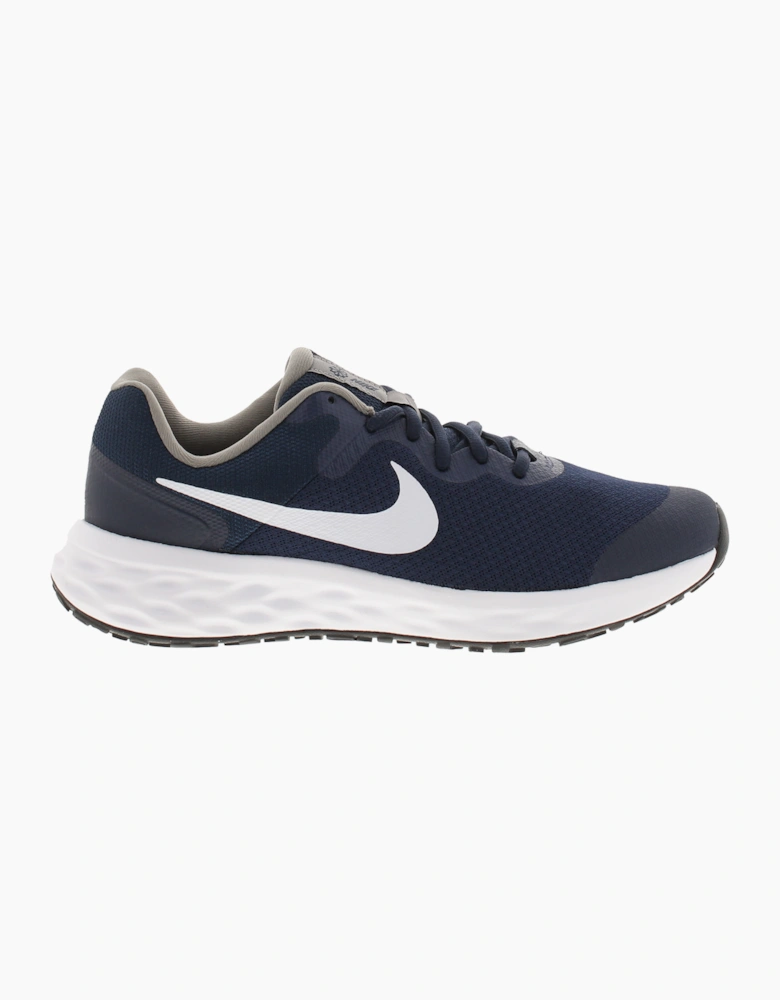 Nike Childrens Running Shoes Trainers Revolution 6 Lace Up navy UK Size
