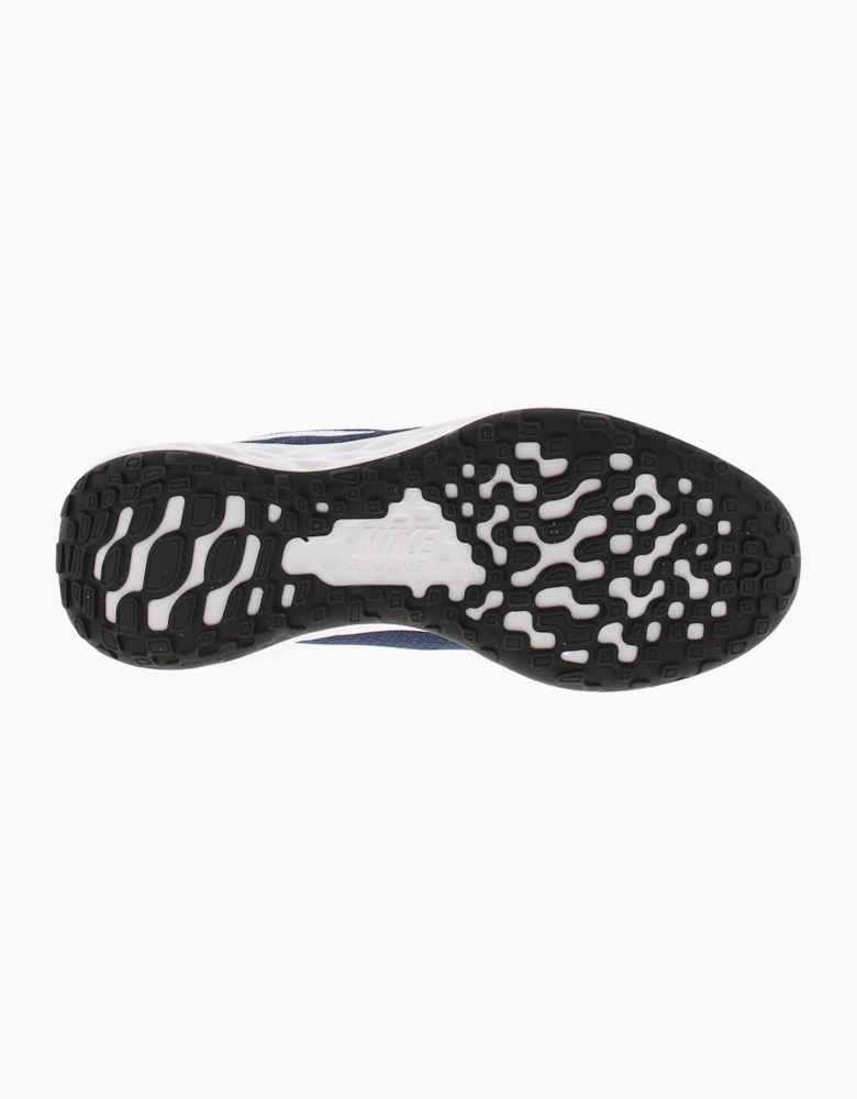 Nike Childrens Running Shoes Trainers Revolution 6 Lace Up navy UK Size