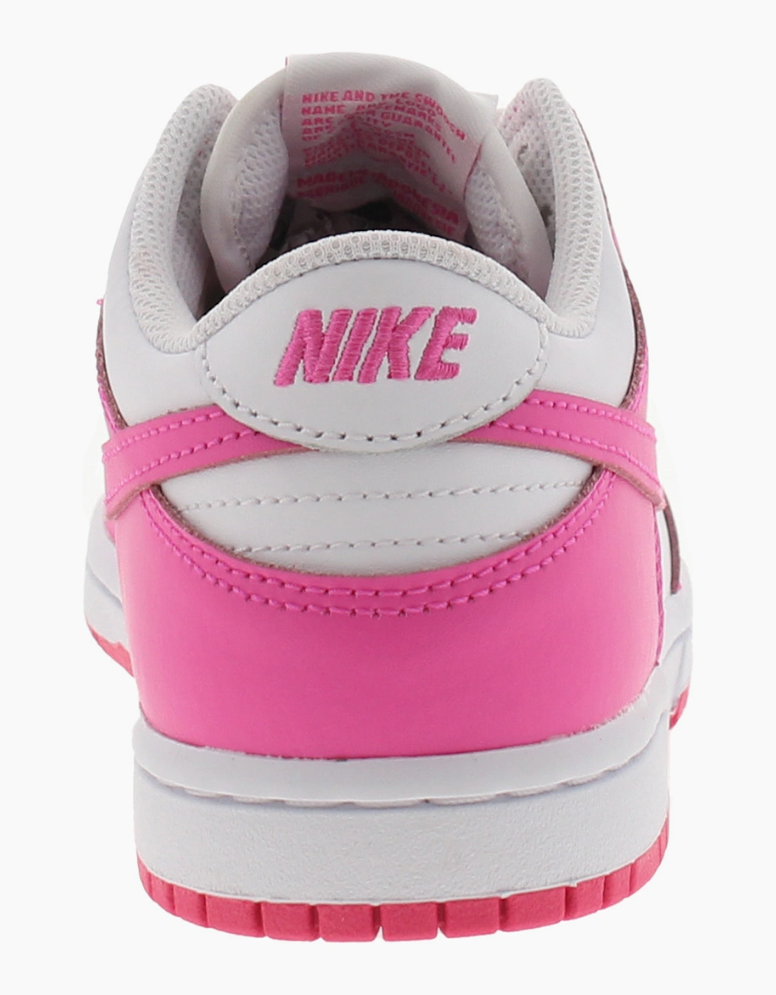 Nike Younger Girls Trainers Dunk Low Pb Lace Up white laser fuchsia UK Size