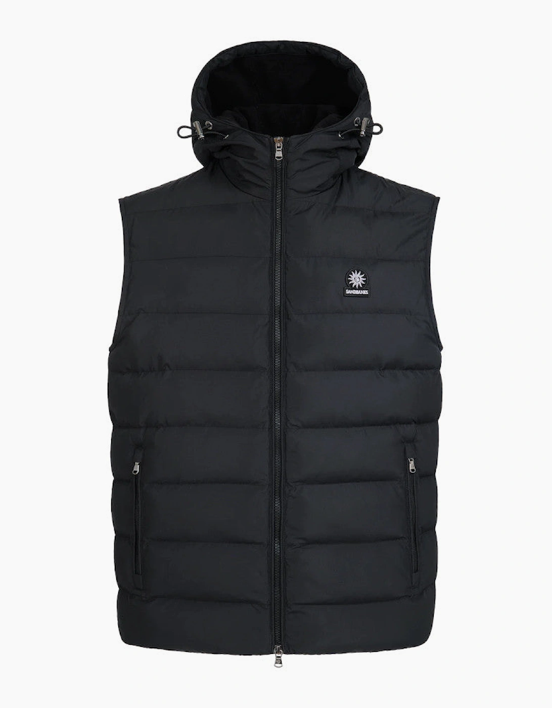 Sandbanks Frontier Micro Puffer Hooded Gilet Black