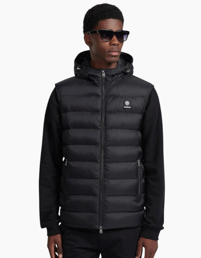 Sandbanks Frontier Micro Puffer Hooded Gilet Black