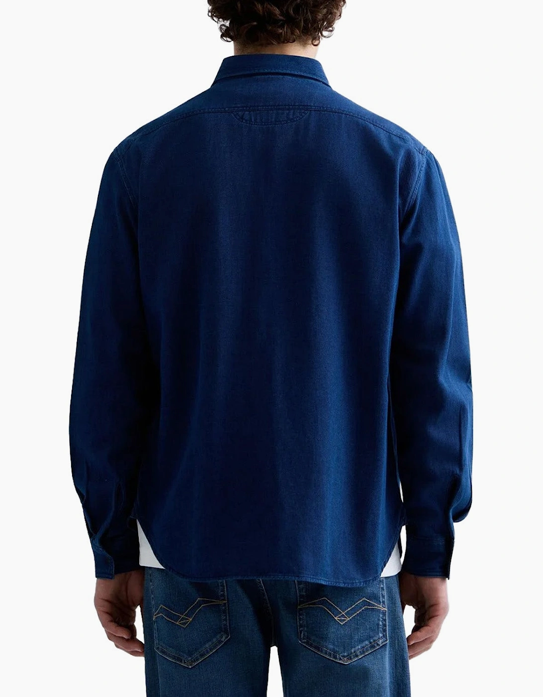 Replay Snap Front Indigo Denim Shirt