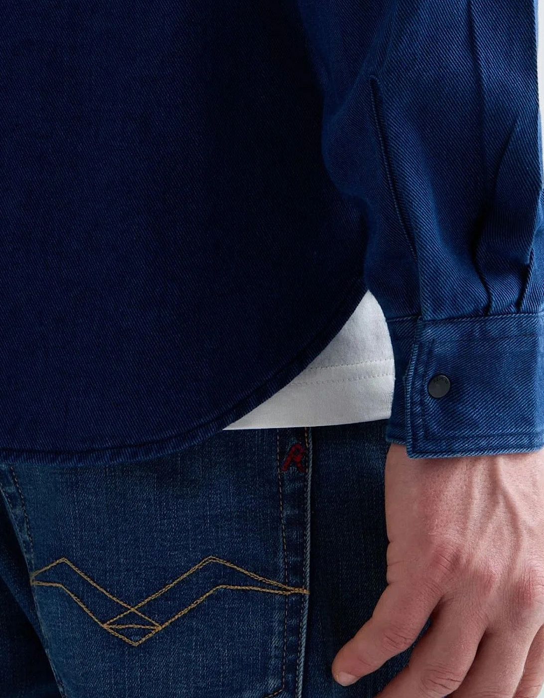 Replay Snap Front Indigo Denim Shirt