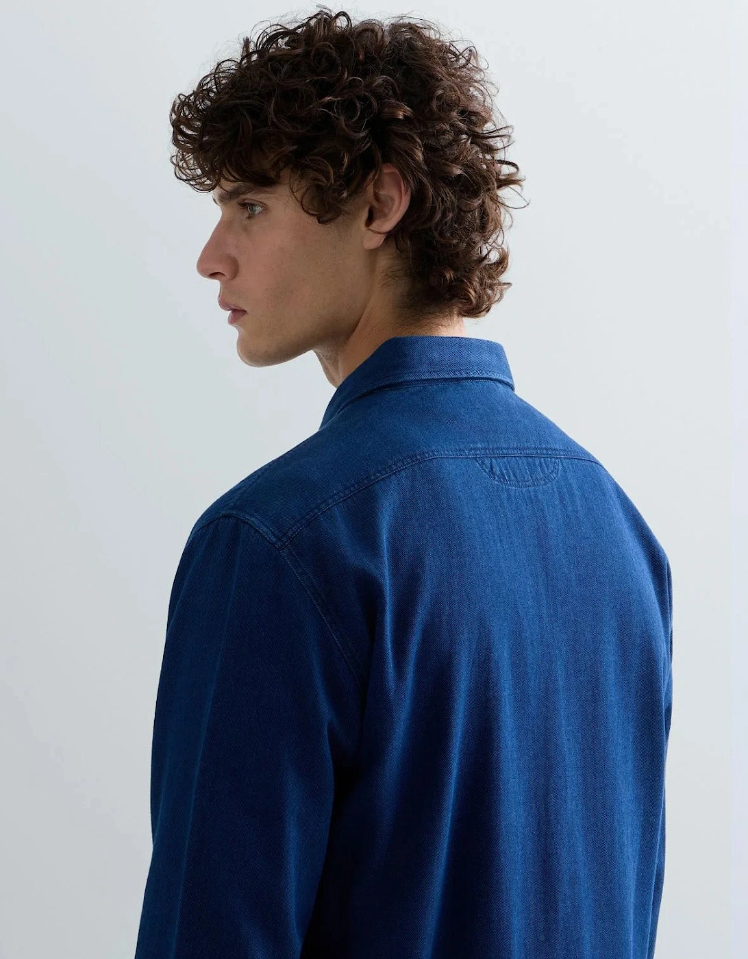 Replay Snap Front Indigo Denim Shirt