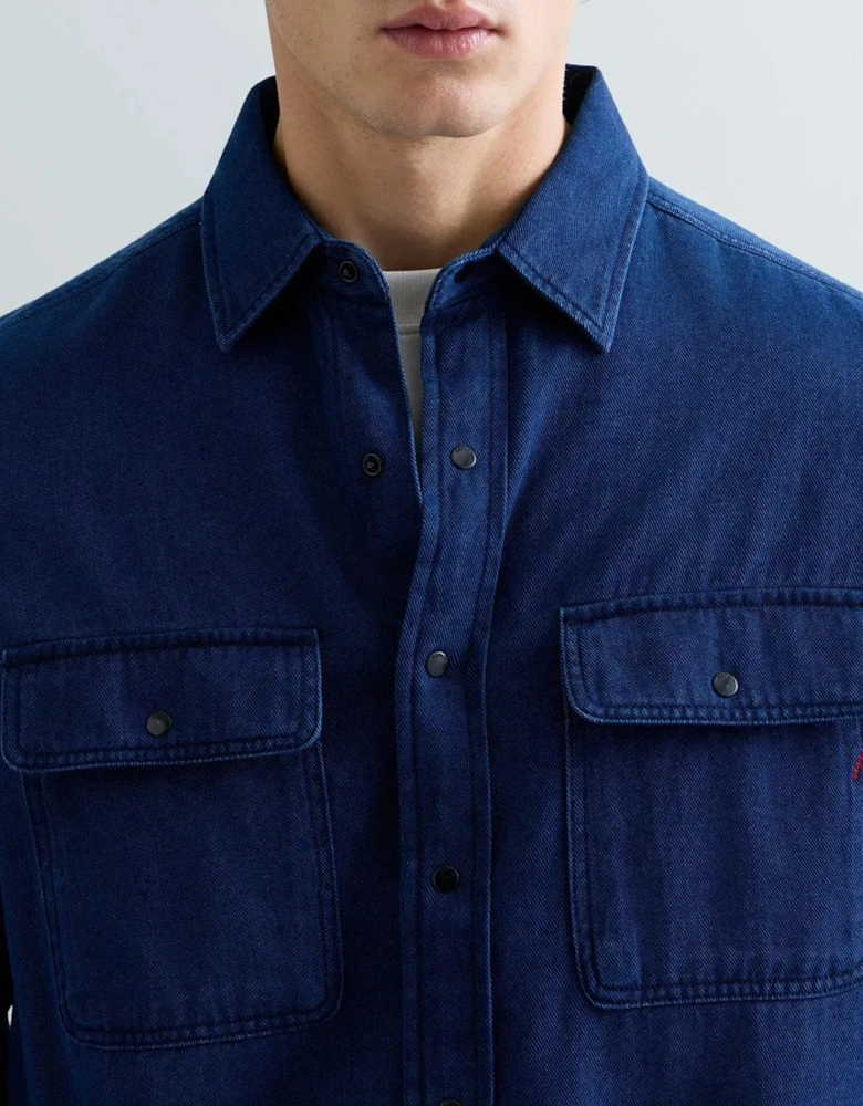 Replay Snap Front Indigo Denim Shirt