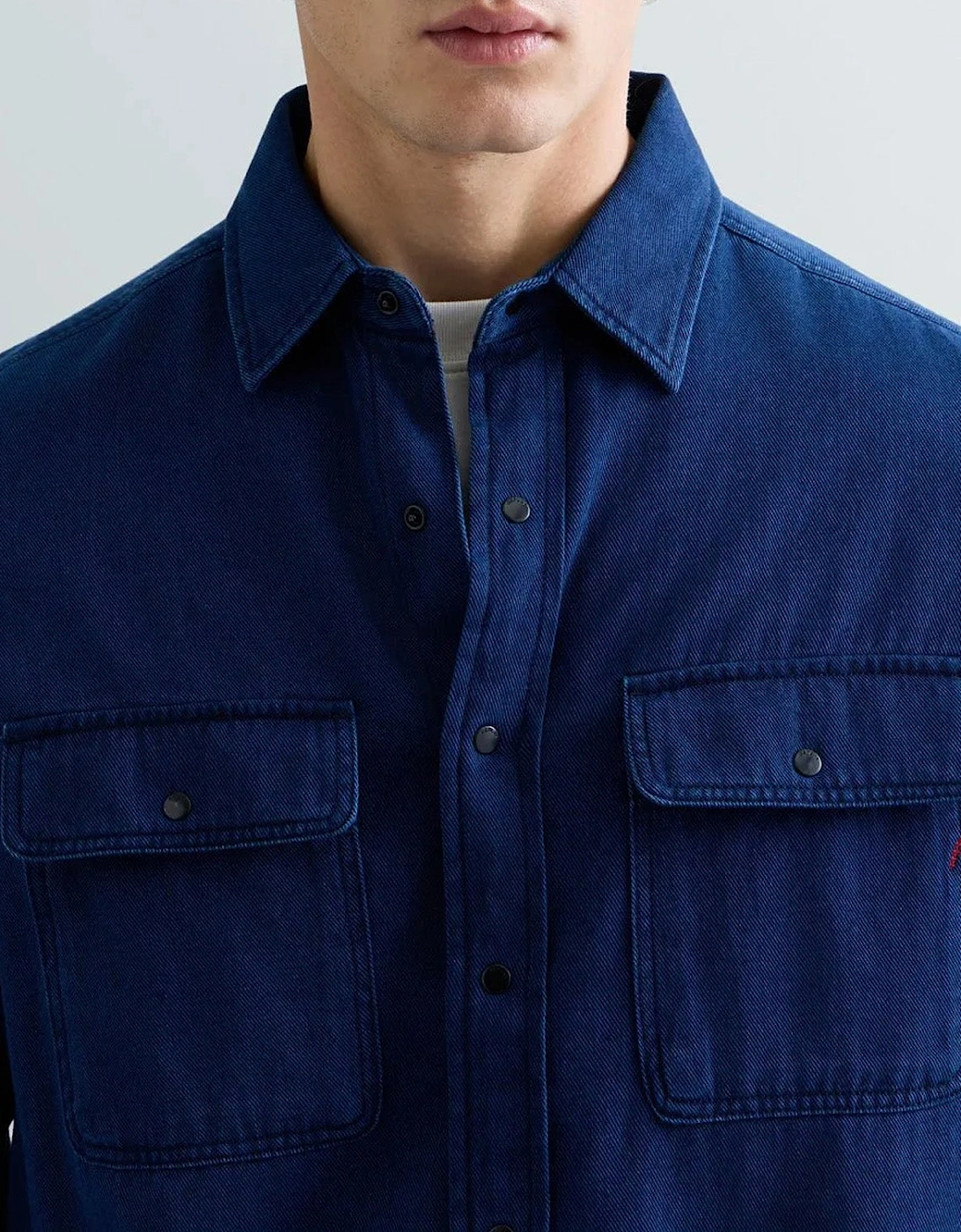 Replay Snap Front Indigo Denim Shirt