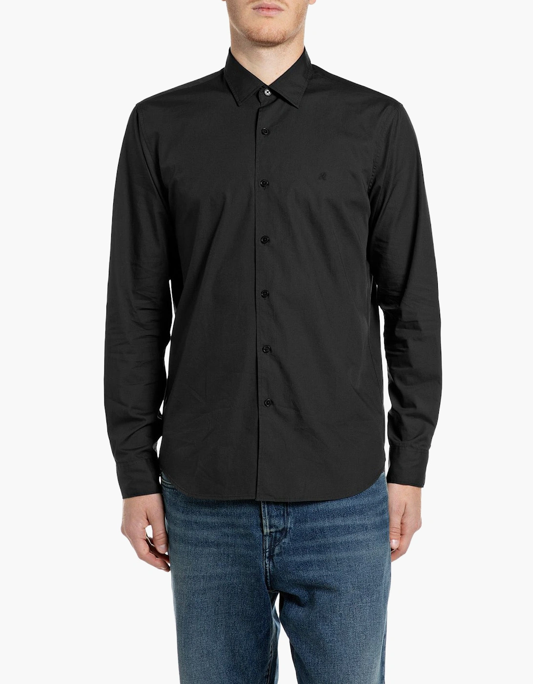 Replay Men's Replay Cotton Poplin Shirt - Black
