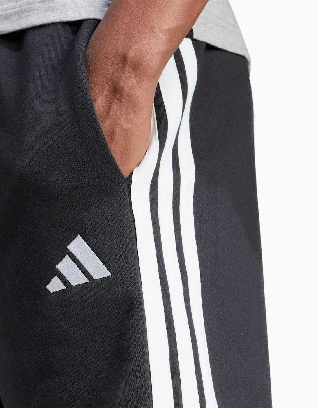 Mens Essentials 3 Stripe Fleece Shorts