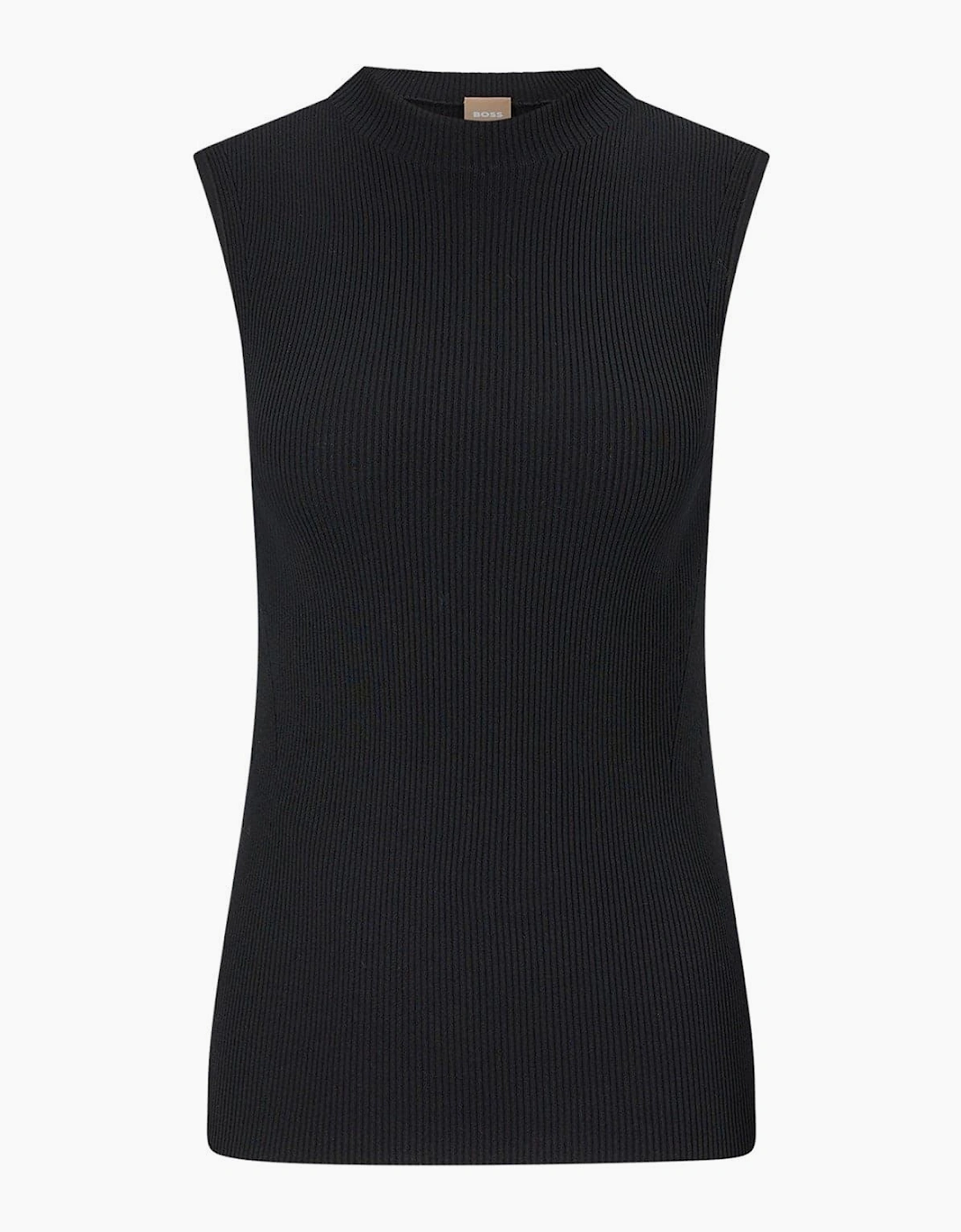 Feskies Knitted Slim Fit Mock Neckline Top