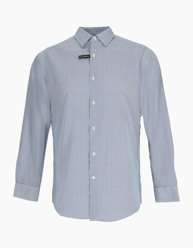 Pattern Long Sleeve Shirt Collar Shirt