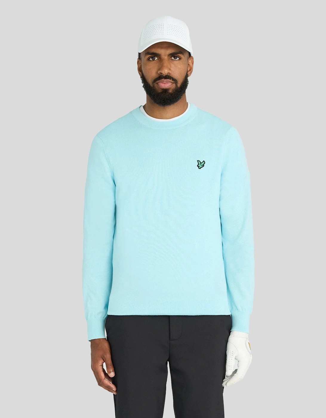 Lyle & Scott Lyle And Scott Men's Green Eagle Cotton Blend Crew Neck Sweatshirt