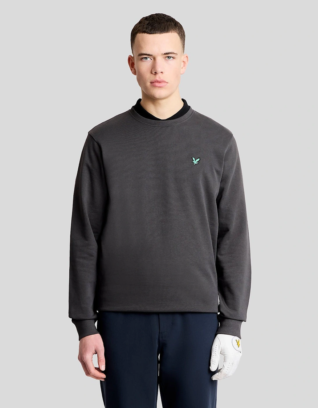 Lyle & Scott Lyle And Scott Men's Green Eagle Cotton Crew Neck Sweatshirt