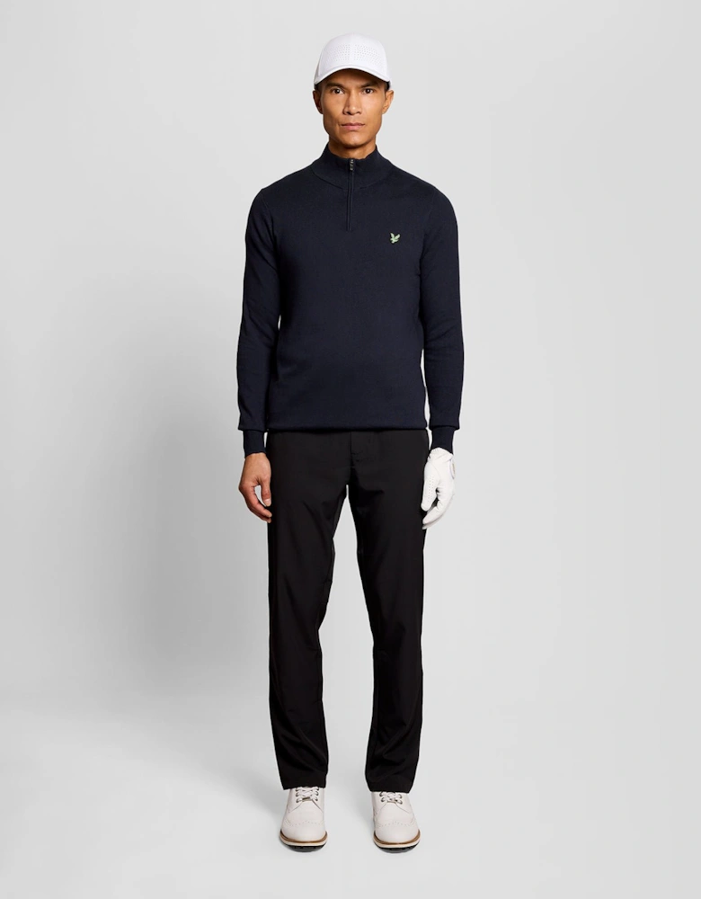 Green Eagle Cotton Blend 1/4 Zip Jumper