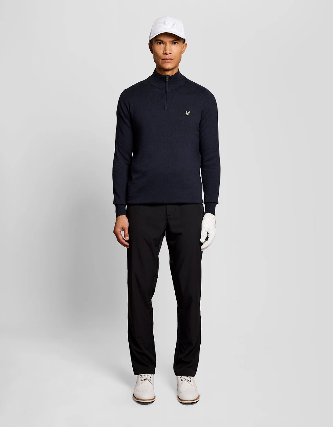 Green Eagle Cotton Blend 1/4 Zip Jumper