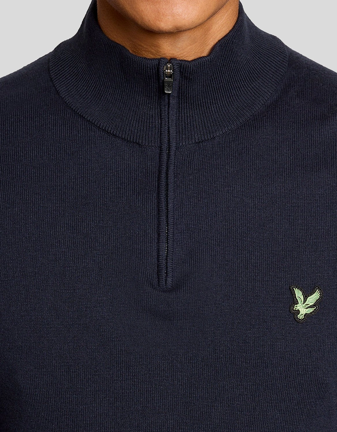 Green Eagle Cotton Blend 1/4 Zip Jumper