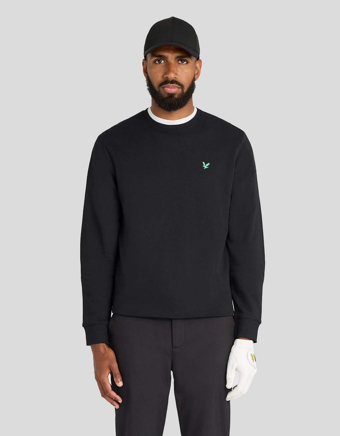 Lyle & Scott Lyle And Scott Men's Green Eagle Cotton Crew Neck Sweatshirt
