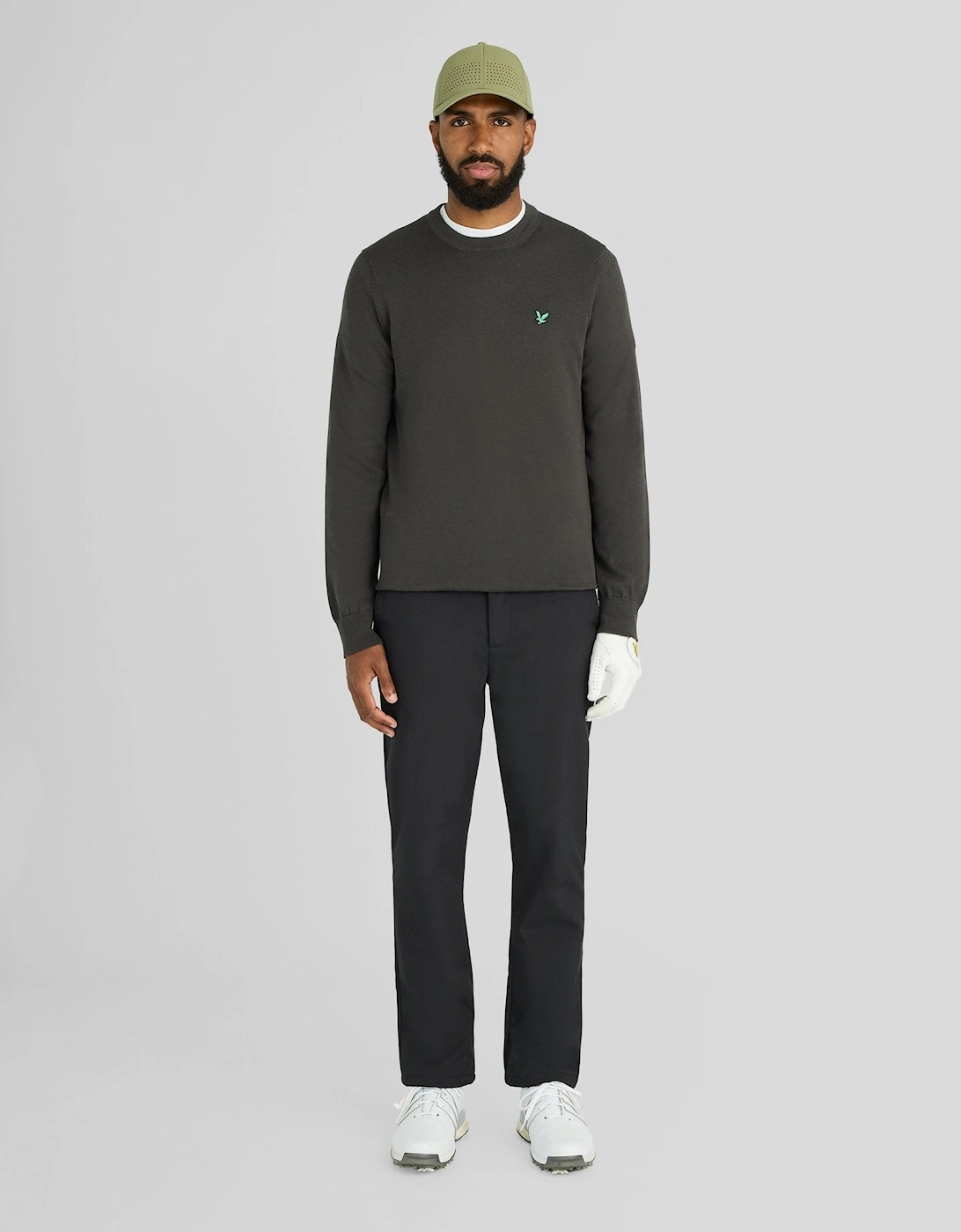 Green Eagle Cotton Blend Crew Neck Sweatshirt
