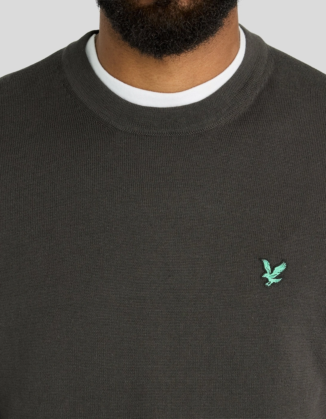 Green Eagle Cotton Blend Crew Neck Sweatshirt