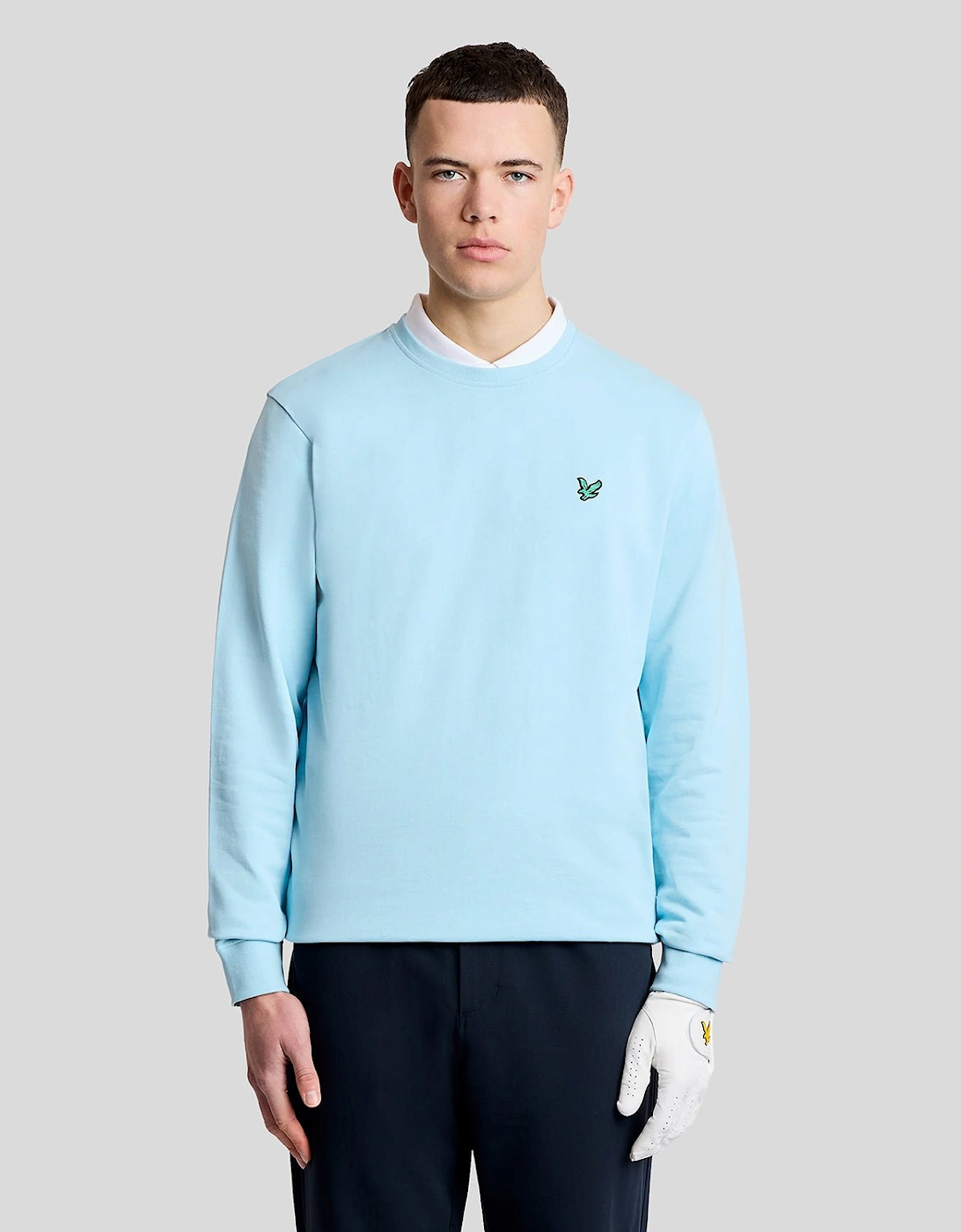 Lyle & Scott Lyle And Scott Men's Green Eagle Cotton Crew Neck Sweatshirt
