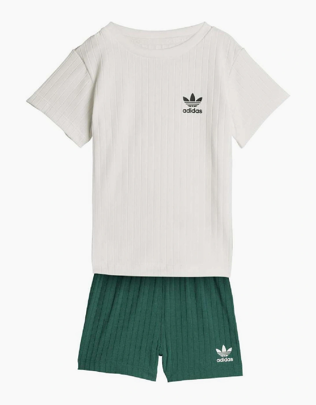 Adidas Adidas Originals Baby Boy's Infants Regular Wide Rib Short T-Shirt Set - Green
